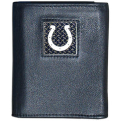 Indianapolis Colts Gridiron Leather Tri-fold Wallet - Siskiyou Buckle