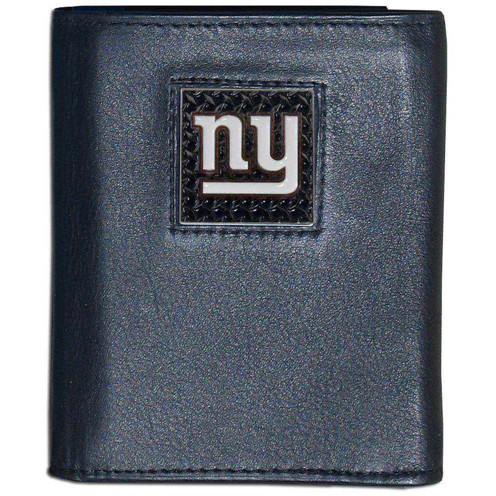 New York Giants Gridiron Leather Tri-fold Wallet - Siskiyou Buckle - Flyclothing LLC