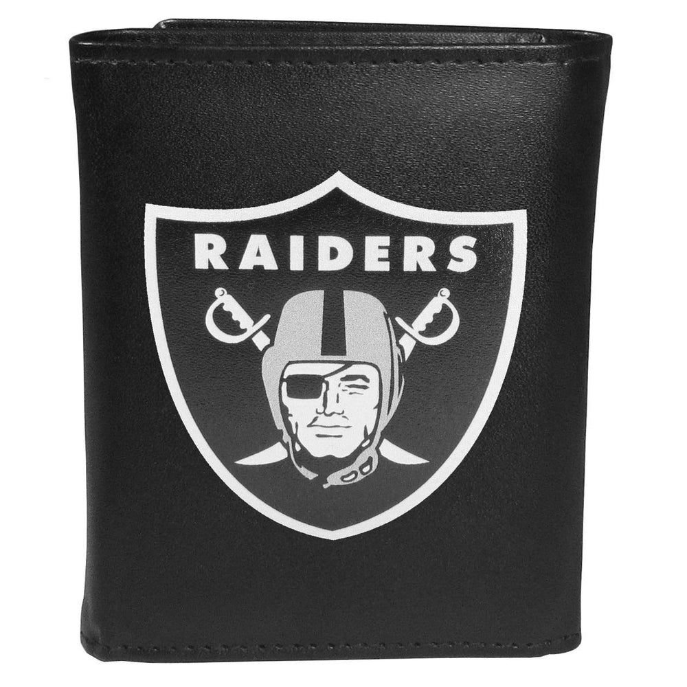 Las Vegas Raiders Tri-fold Wallet Large Logo - Siskiyou Buckle