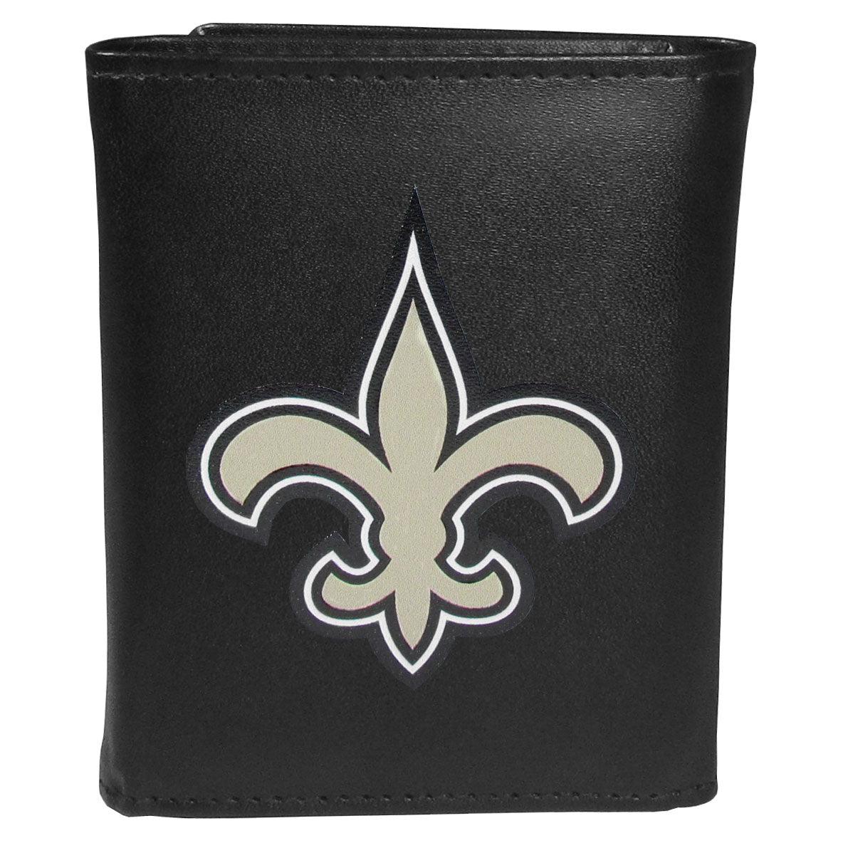 New Orleans Saints Tri-fold Wallet Large Logo - Flyclothing LLC