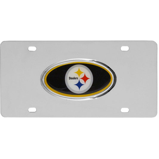 Pittsburgh Steelers Steel License Plate, Dome - Flyclothing LLC