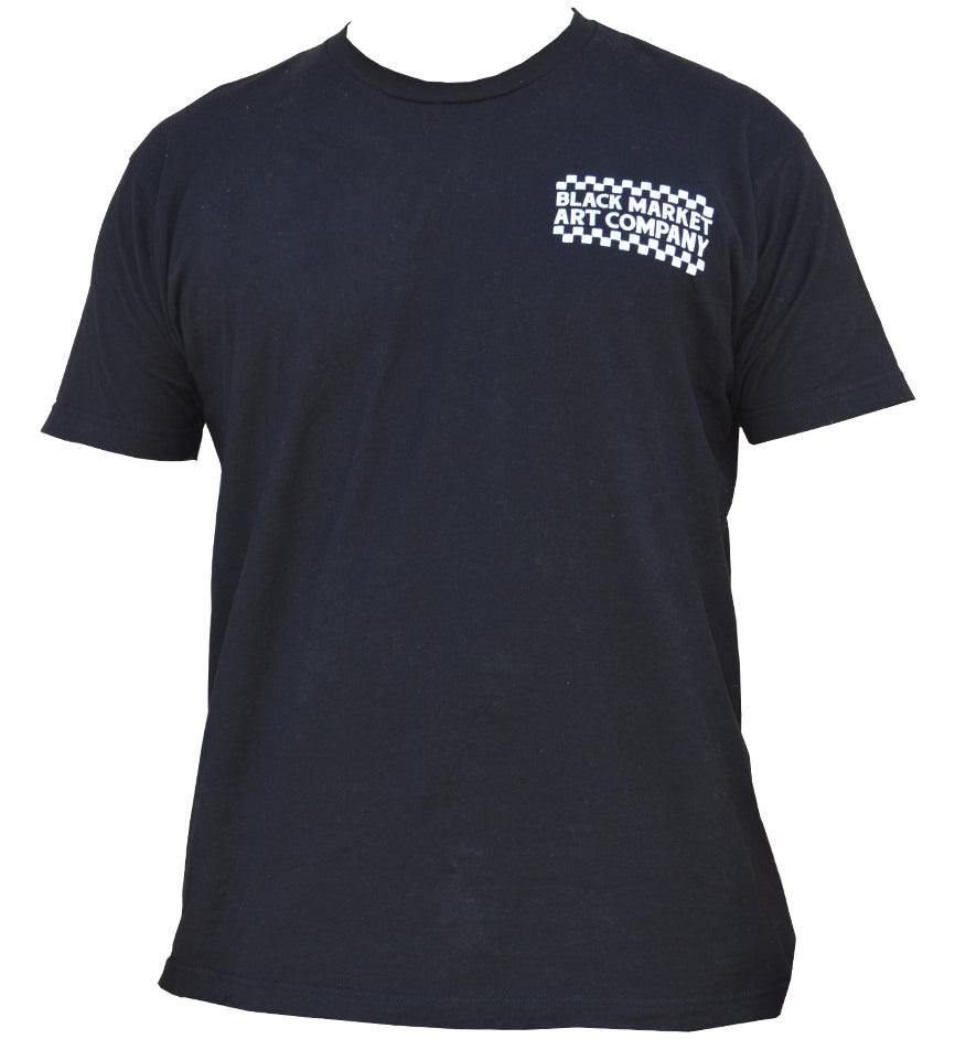 Men's Flat Track Guy's Tee Black - Lowbrow Art Company