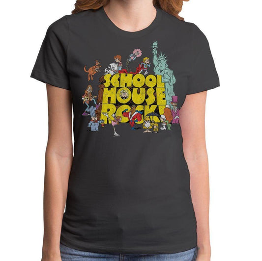 Full school house rock heavy metal girls tee - Schoolhouse Rock