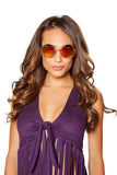 Roma Costume Hippie Glasses with Heart Lense Frame - Roma Costume