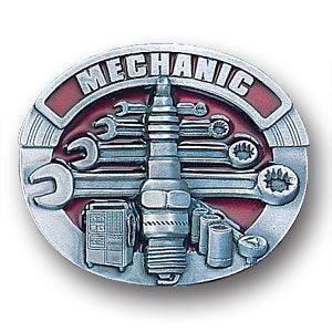 Mechanic 3D Enameled Belt Buckle - Siskiyou Buckle