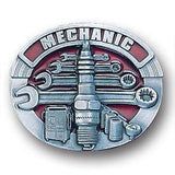 Mechanic 3D Enameled Belt Buckle - Siskiyou Buckle