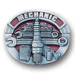 Mechanic 3D Enameled Belt Buckle - Siskiyou Buckle