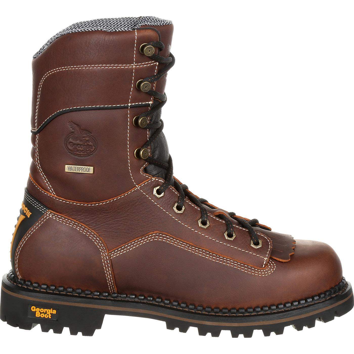 Georgia Boot AMP LT Logger Composite Toe Low Heel Waterproof Work Boot - Georgia Boot - Flyclothing LLC