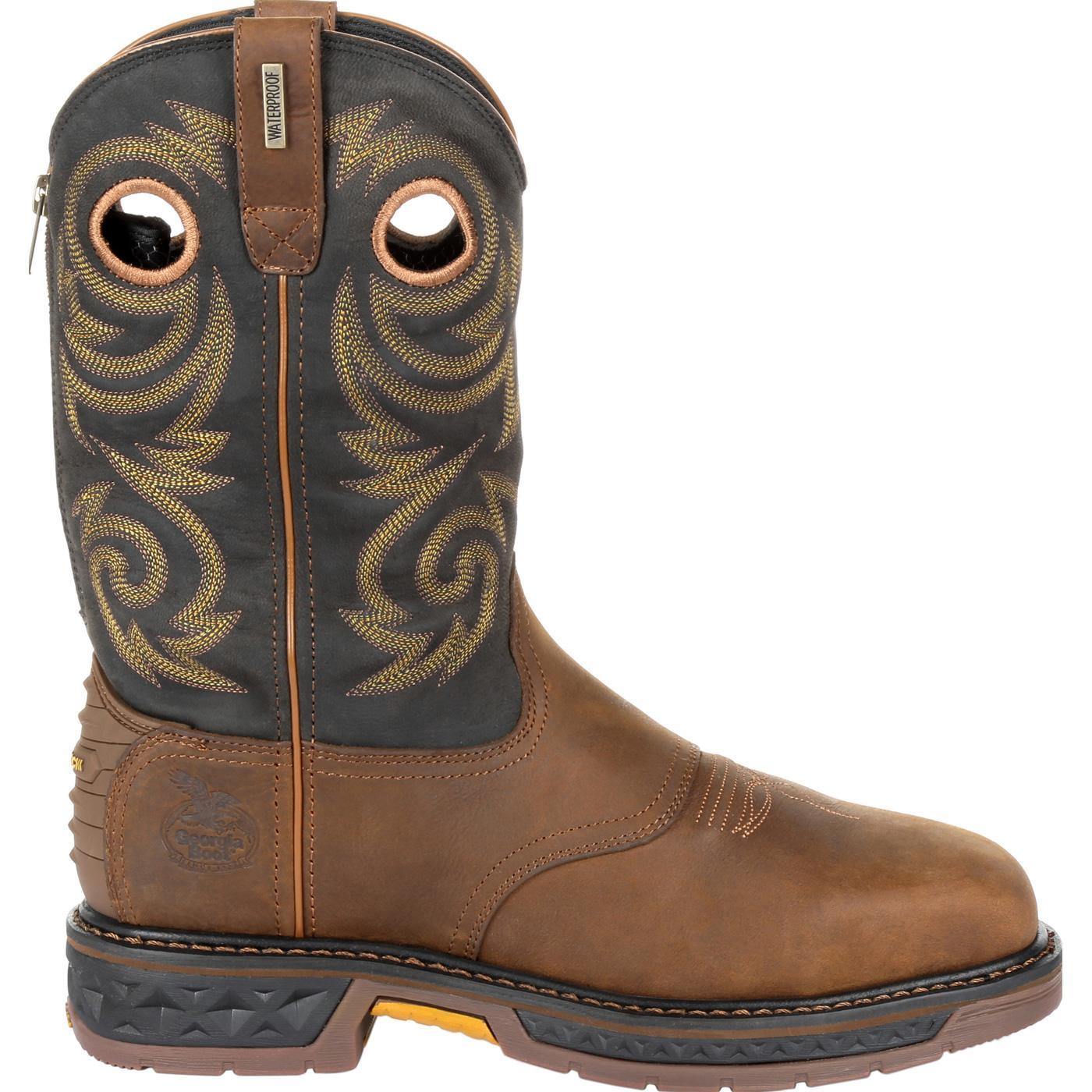 Georgia Boot Carbo-Tec LT Steel Toe Waterproof Pull On Work Boot - Flyclothing LLC