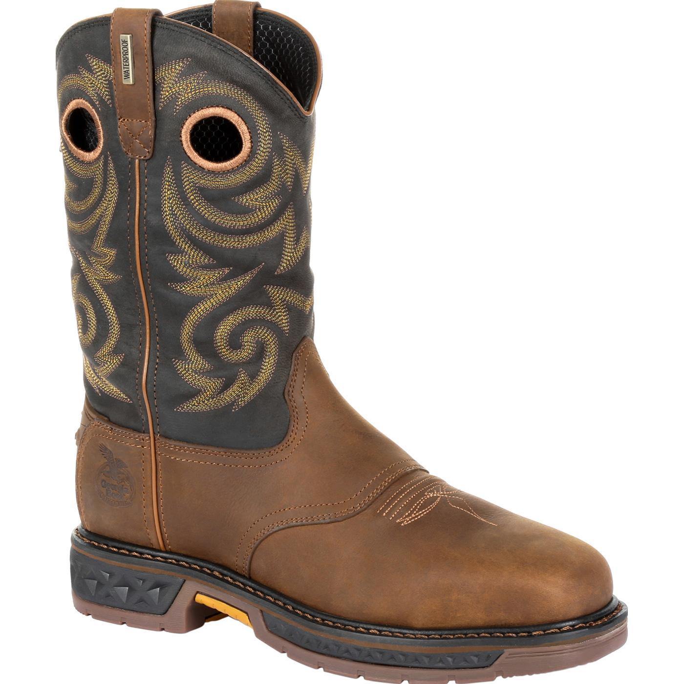 Georgia Boot Carbo-Tec LT Steel Toe Waterproof Pull On Work Boot - Flyclothing LLC