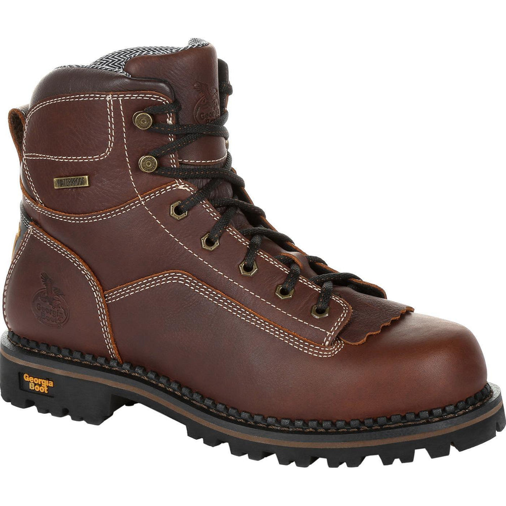 Georgia Boot AMP LT Logger Low Heel Waterproof Work Boot - Georgia Boot