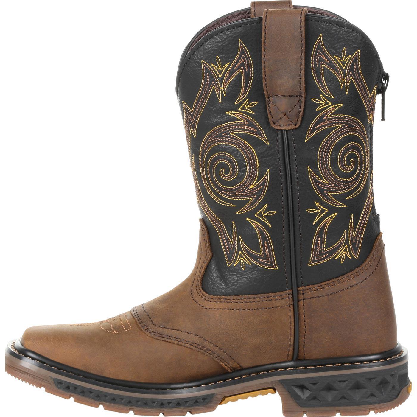 Georgia Boot Carbo-Tec LT Big Kids Pull-On Saddle Boot - Flyclothing LLC