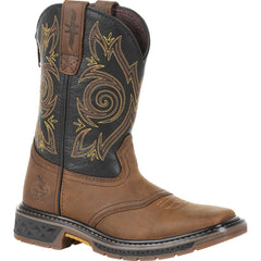 Georgia Boot Carbo-Tec LT Big Kids Pull-On Saddle Boot - Flyclothing LLC