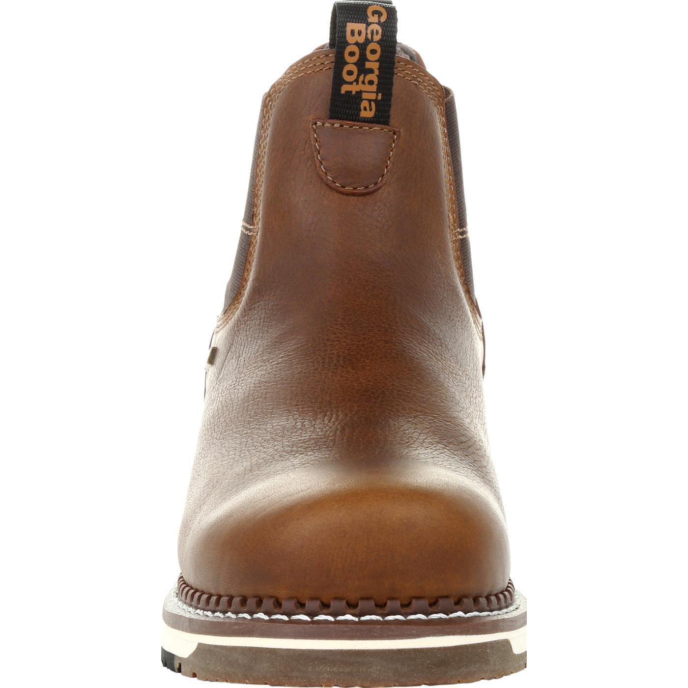 Georgia Boot AMP LT Wedge Steel Toe Waterproof Chelsea Work Boot - Georgia Boot