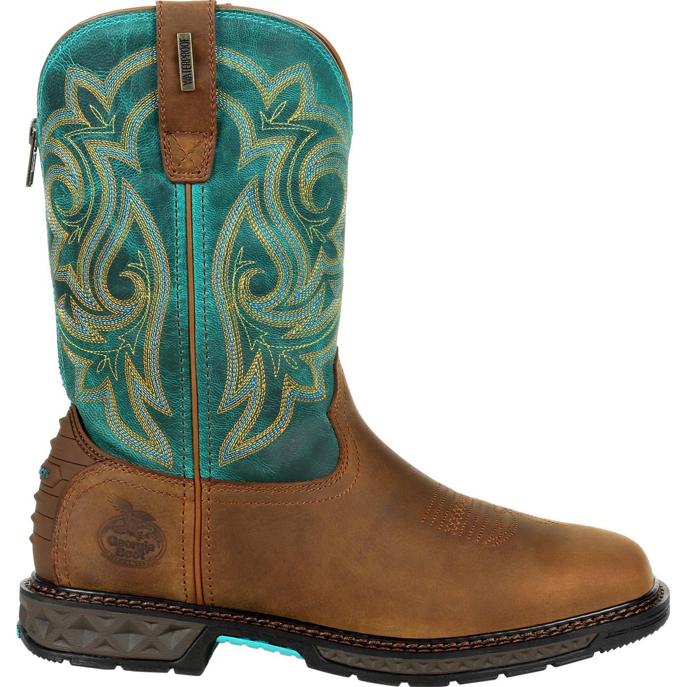 Georgia Boot Carbo-Tec LT Women's Steel Toe Waterproof Pull-On Boot - Georgia Boot