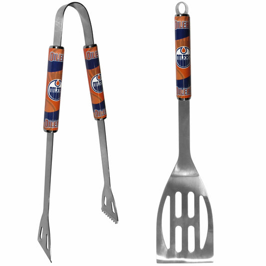 Edmonton Oilers® 2 pc Steel BBQ Tool Set - Siskiyou Buckle