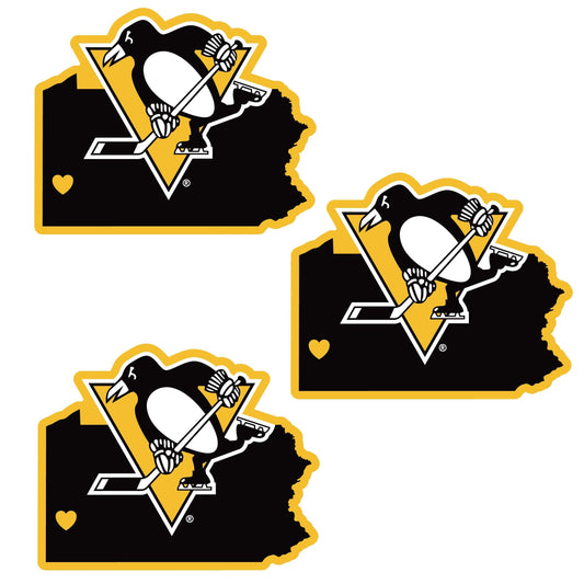 Pittsburgh Penguins® Home State Decal, 3pk - Siskiyou Buckle