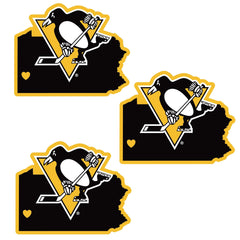 Pittsburgh Penguins® Home State Decal, 3pk - Siskiyou Buckle