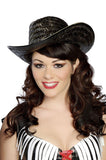 Roma Costume Black Straw Hat - Roma Costume