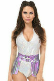 Daisy Corsets Lavender Hologram Fringe Mini Skirt - Daisy Corsets