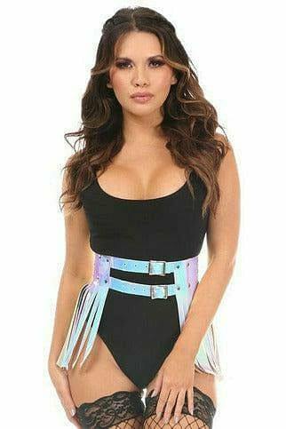 Daisy Corsets Blue/Purple Holo Fringe Skirt - Daisy Corsets