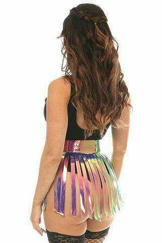 Daisy Corsets Rainbow Gold Holo Fringe Skirt - Daisy Corsets - Flyclothing LLC