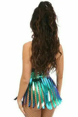 Daisy Corsets Teal/Blue Holo Fringe Skirt - Daisy Corsets - Flyclothing LLC