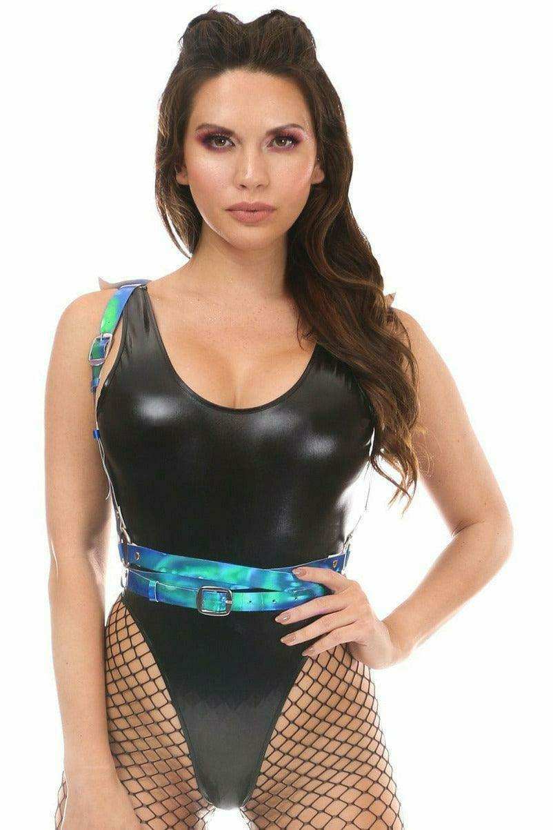 Daisy Corsets Blue/Teal Holo Angel Wings - Daisy Corsets - Flyclothing LLC
