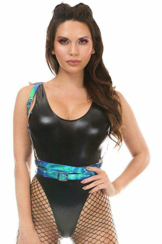 Daisy Corsets Blue/Teal Holo Angel Wings - Daisy Corsets - Flyclothing LLC