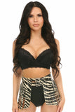 Daisy Corsets Zebra Print Faux Leather Fringe Skirt - Daisy Corsets