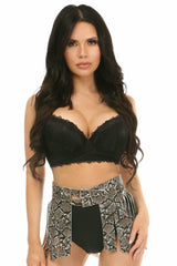 Daisy Corsets Snake Skin Print Faux Leather Fringe Skirt - Daisy Corsets