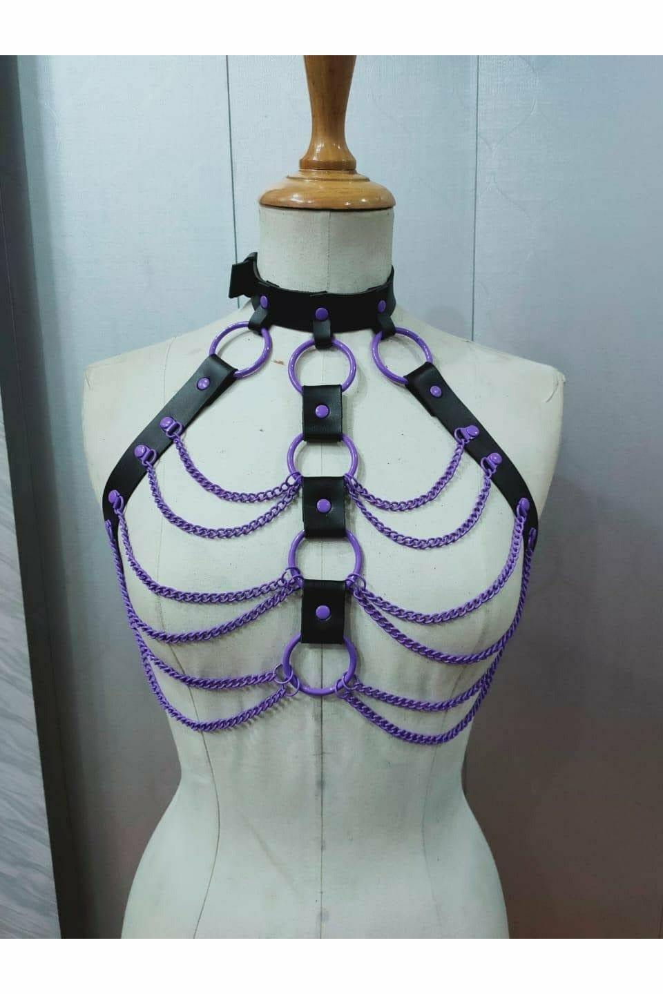 Daisy Corsets Candy Collection - Purple Chain Harness - Daisy Corsets