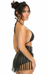 Daisy Corsets Candy Collection - Black/Pink Fringe Skirt - Daisy Corsets