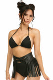Daisy Corsets Candy Collection - Black/Black Fringe Skirt - Daisy Corsets