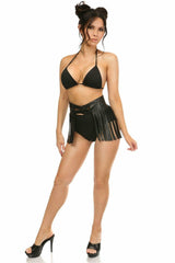Daisy Corsets Candy Collection - Black/Black Fringe Skirt - Daisy Corsets