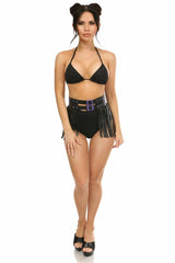 Daisy Corsets Candy Collection - Black/Purple Fringe Skirt - Daisy Corsets