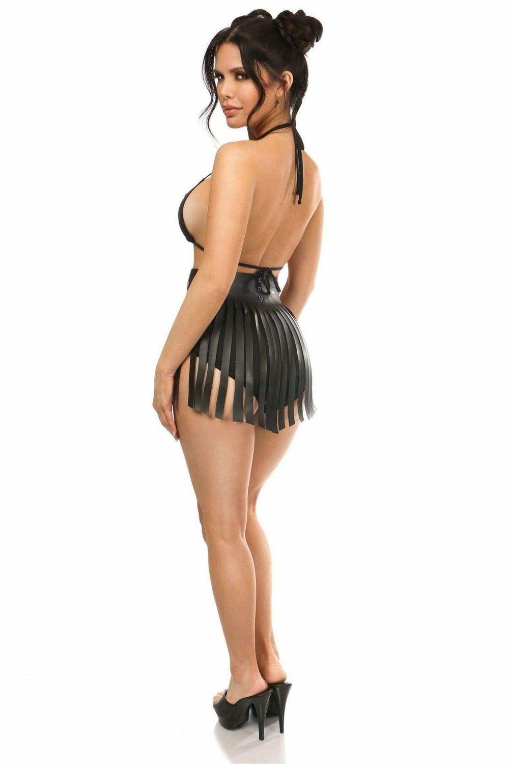 Daisy Corsets Candy Collection - Black/Purple Fringe Skirt - Daisy Corsets - Flyclothing LLC