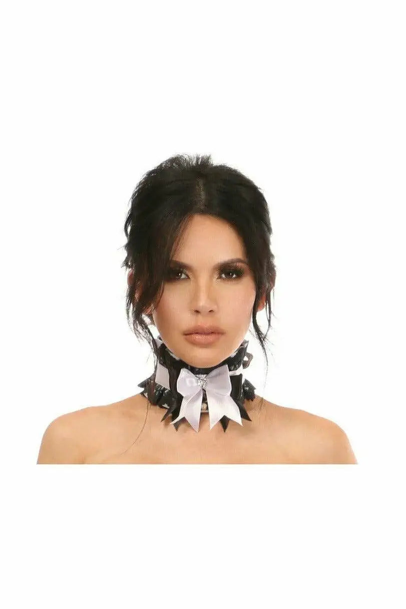 Daisy Corsets Kitten Collection White/Black Lace Choker - Daisy Corsets - Flyclothing LLC