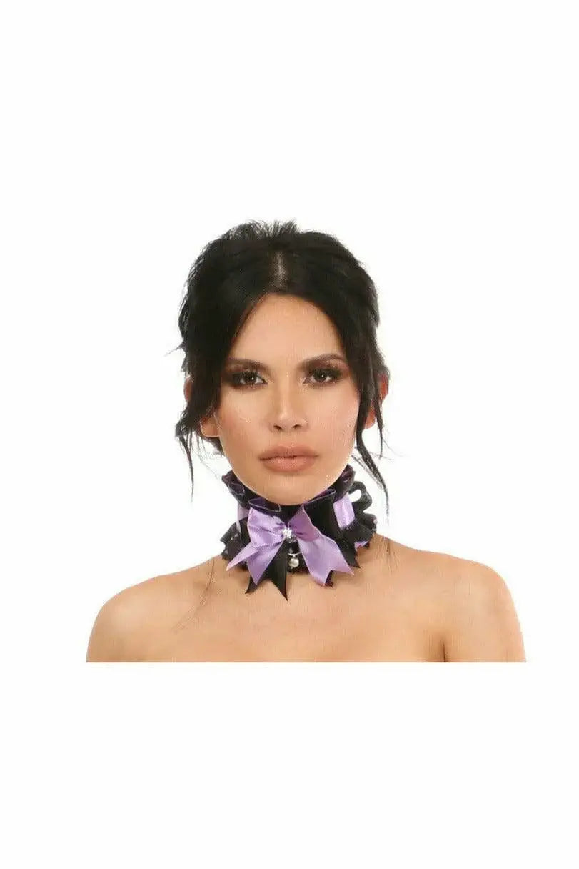 Daisy Corsets Kitten Collection Lavender/Black Lace Choker - Daisy Corsets - Flyclothing LLC