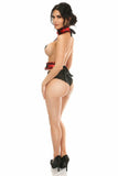 Kitten Collection Red/Black Lace Single Strap Body Harness - Daisy Corsets