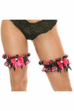 Daisy Corsets Kitten Collection Pink Floral Satin Leg Garters (Set of 2) - Daisy Corsets
