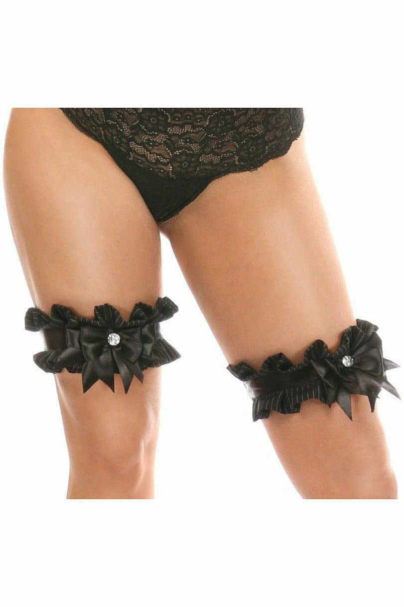 Daisy Corsets Kitten Collection Pinstripe Leg Garters (Set of 2) - Daisy Corsets
