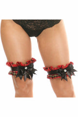 Daisy Corsets Kitten Collection Red Plaid Leg Garters (Set of 2)