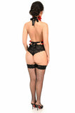 Kitten Collection Red Velvet & Faux Leather Single Strap Body Harness - Daisy Corsets