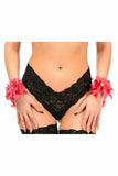 Daisy Corsets Kitten Collection Fuchsia Lace Wristlets (Set of 2) - Daisy Corsets