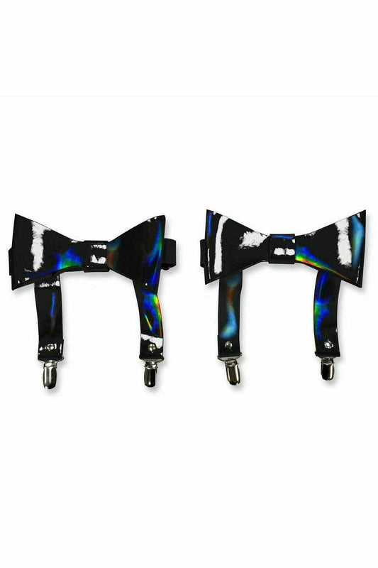 Daisy Corsets Black Holo Garters (set of 2) - Daisy Corsets - Flyclothing LLC