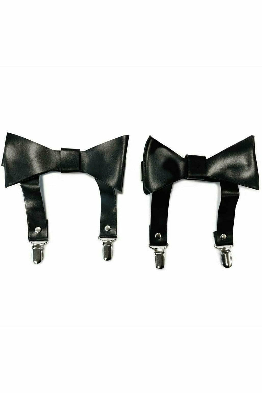 Daisy Corsets Black Faux Leather Garters (set of 2) - Daisy Corsets