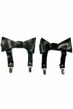 Daisy Corsets Black Faux Leather Garters (set of 2) - Daisy Corsets