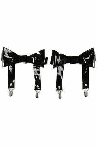Daisy Corsets Black Patent Garters (set of 2) - Daisy Corsets