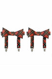 Daisy Corsets Red Plaid Faux Leather Garters (set of 2) - Daisy Corsets
